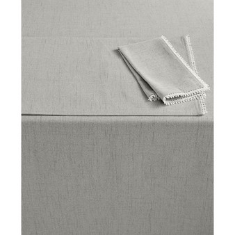 French Perle 70" Round Dove Gray Tablecloth