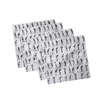 Golf Set of 4 Napkins, 12" x 12"