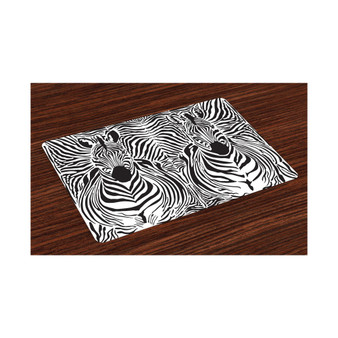 Zebra Print Place Mats, Set of 4
