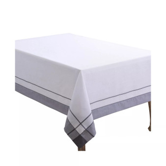 Casual Tablecloth with Banded Border Design, 108" x 72"