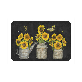 Midnight Sunflower Kitchen Mat, 20" x 30"