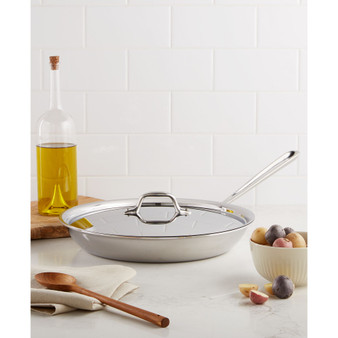 Stainless Steel 12" Covered Fry Pan