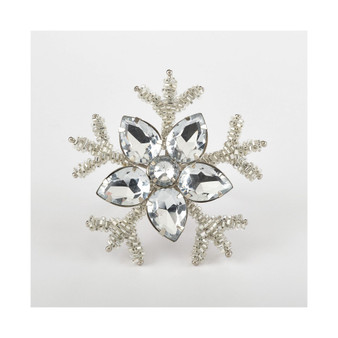 Napkin Ring Collection Snowflake Design Napkin Ring, Set of 4