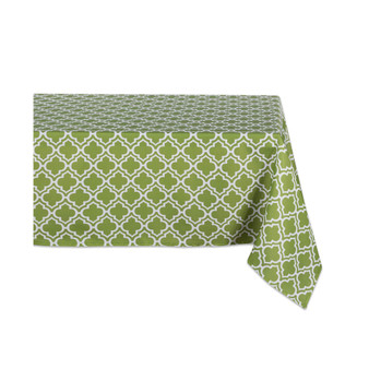 Design Import Lattice Outdoor Tablecloth with Zipper 60" x 84"