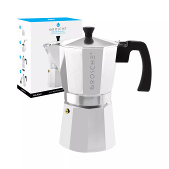 Milano Stovetop Espresso Maker Moka Pot 9 Espresso Cup Size 15.2 oz