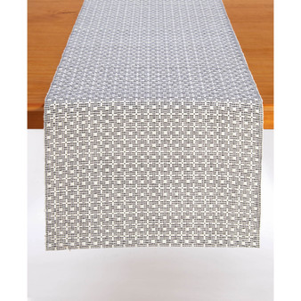 Cross Weave-Slate Table Runner, 72" x 14"