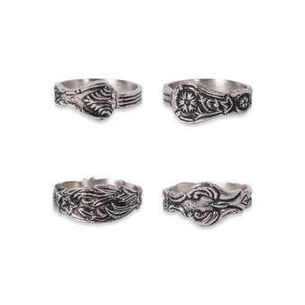 Assorted Spoon Napkin Ring, Set of 4