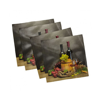 Winery Set of 4 Napkins, 12" x 12"