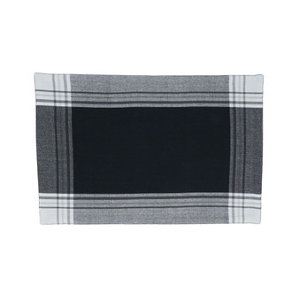 Striped Border Design Placemats, Set of 4, 19" x 13"