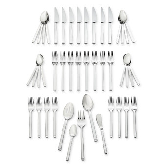 Zwilling Squared 45-PC 18/10 Stainless Steel Flatware Set, Service for 8