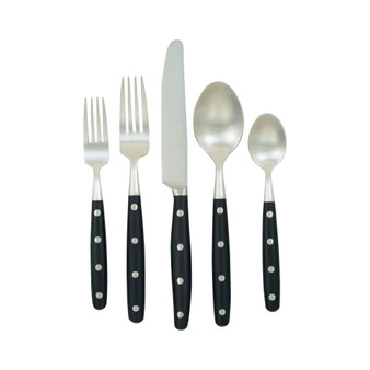 Lyon Ebony Flatware 20 Piece Set, Service for 4