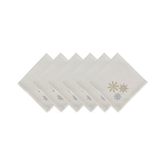 Sparkle Snowflakes Embroidered Napkin Set