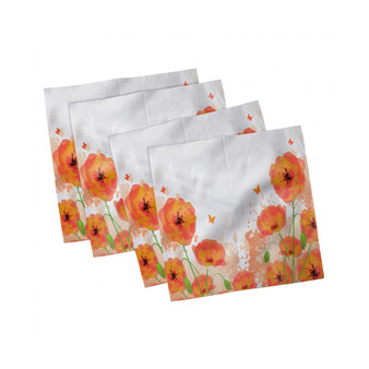 Poppy Set of 4 Napkins, 18" x 18"