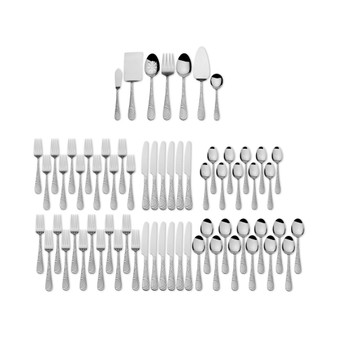 18/0 Stainless Steel 67-Pc. Garland Frost Flatware & Hostess Set, Created for Macy's