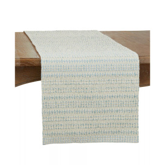 Woven Table Runner with Line Design, 72" x 16"