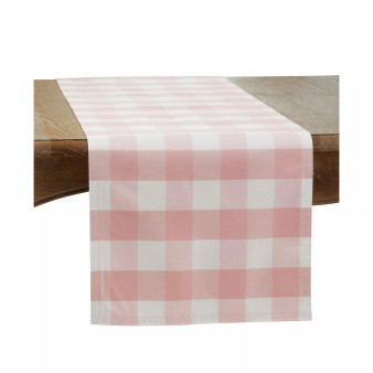 Buffalo Plaid Cotton Blend Table Runner, 90" x 16"