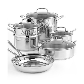 Chef's Classic Stainless Steel 11 Piece Cookware Set