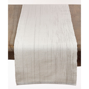 Shimmer Ribbed Table Runner, 90" x 13"