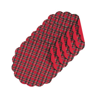 Plaid Round Placemat, Set of 6