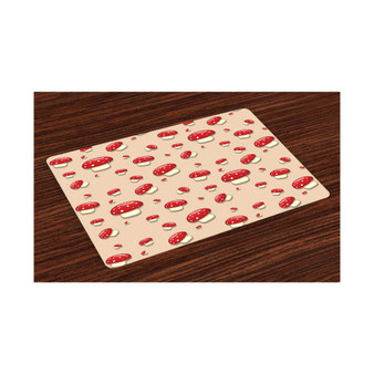 Mushroom Place Mats, Set of 4