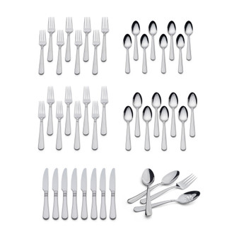Harlow 18/10 Stainless Steel 44 Piece Flatware Set, Service for 8
