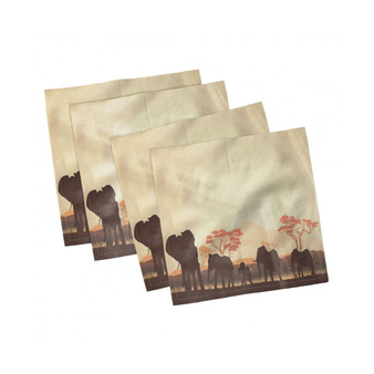 Africa Set of 4 Napkins, 18" x 18"