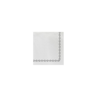 Papersoft Napkins Florentine Light Gray Cocktail Napkins (Pack of 20)