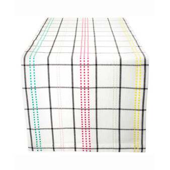 Color Pop Plaid Table Runner 14" X 108"