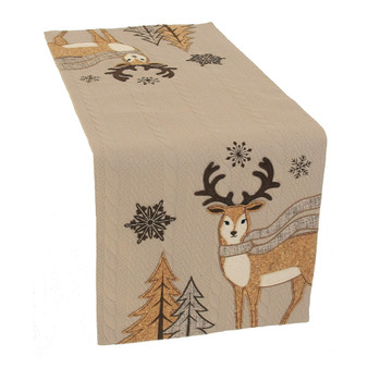 Cozy Reindeer Christmas Table Runner