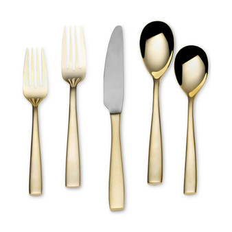 Delano Gold-Plated 20-Piece Flatware Set, Service for 4