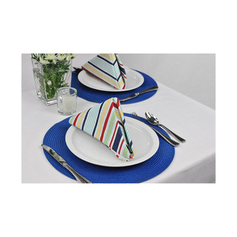Basic Primary Saturated Stripe Napkin, Set of 6