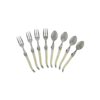 Laguiole 8-Pc. Dessert / Cocktail Set with Faux Ivory Handles