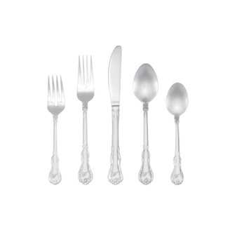 Riverridge Bouquet 46 Piece Monogrammed Flatware Set - W, Service for 8