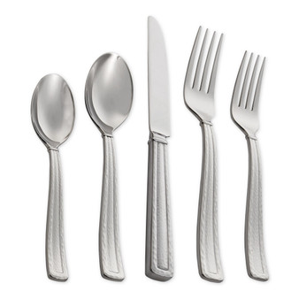 Stainless Steel Hammertone Collection 5-Pc. Flatware Set