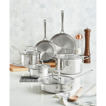 Stainless Steel 11-Pc. Cookware Set, Created for Macy's