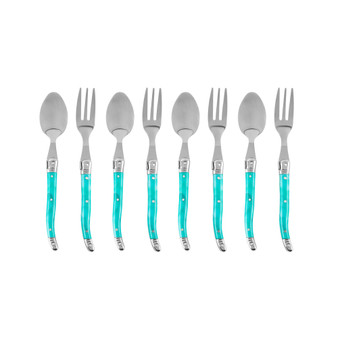 Laguiole Cocktail or Dessert Spoons and Forks, Set of 8