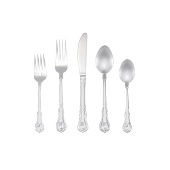 Riverridge Bouquet 46 Piece Monogrammed Flatware Set - E, Service for 8