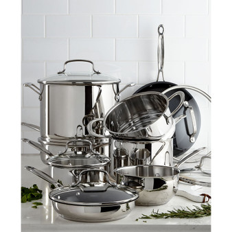 Chef's Classic 14-Pc. Stainless Steel Cookware Set, Created for Macy's