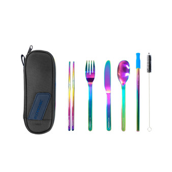 Stainless Steel Utensil 8 Piece Set with Travel Pouch