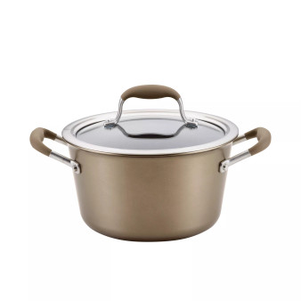 Advanced Home Hard-Anodized Nonstick 4.5-Qt. Tapered Saucepot