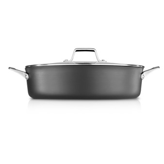 Premier Hard-Anodized Nonstick 7 Quart Sauteuse with Lid