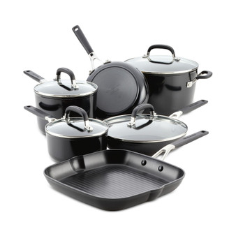 Hard Anodized 10 Piece Nonstick Cookware Pots and Pans Set