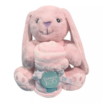 Snoogie Boo Hug Me Ultra Soft Blanket with Stuffed Animal Toy Set, 30" x 36"