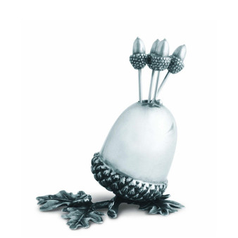 Pewter Acorn Cheese Pick - Set of 6 Picks