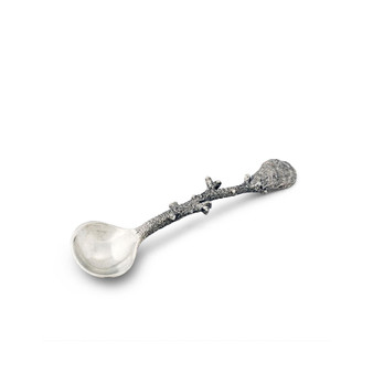 Small Solid Pewter Ocean Coral Ladle, Sauce, Serving Spoon