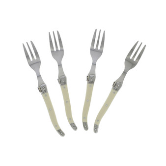 Laguiole Faux Ivory Cake Forks, Set of 4