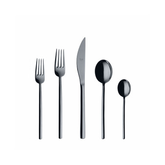 Due Oro Nero Flatware Set, 5 Piece