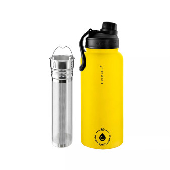 CHICAGO Steel Insulated Tea Infusion Flask, Tea and Coffee Tumbler, 32 Fluid Oz