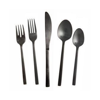 Arezzo Brushed Black 5pc Place Setting