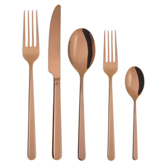 Sambonet Linear Copper 5 Piece Place Setting